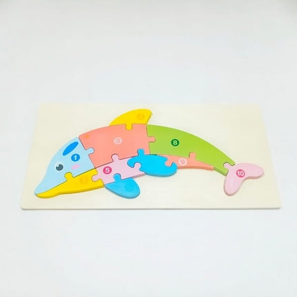 Extrokids Wooden Puzzle Board Toy Dolphin - EK1651