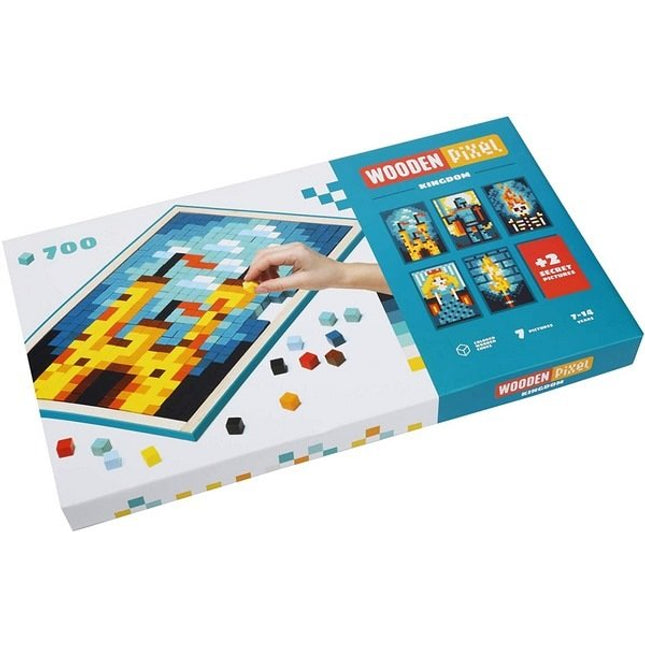 Extrokids Wooden Mosaics PIXEL 700PC KingDom Game Wooden Pixel Toys for Kids and Adults - EKT1656