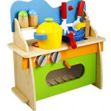 Extrokids Wooden 3D Assembled Pretend Play Cooking Kitchen Set Toy with Accessories for Kids - EK16