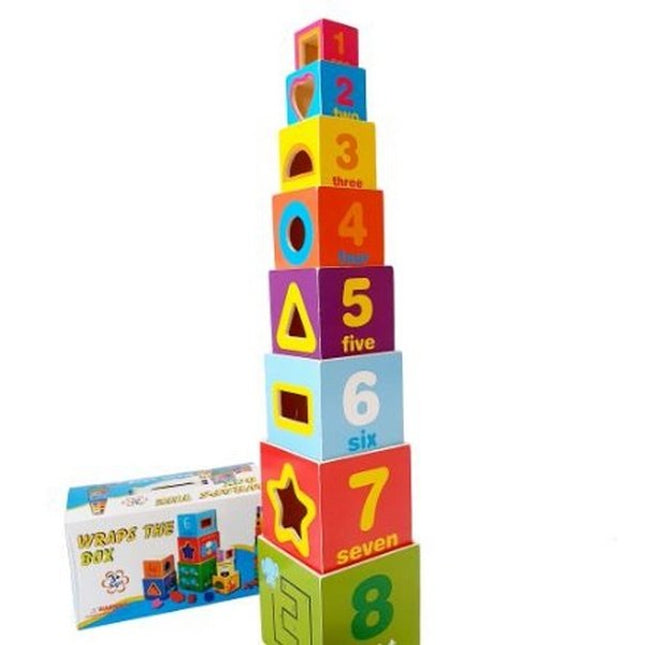 Extrokids Wooden Number Stacker Wraps the box - EKT1690