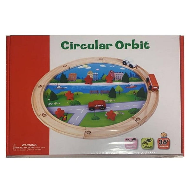 Extrokids Wooden Toddler Toys with Cars Circular Orbit - EKT1695