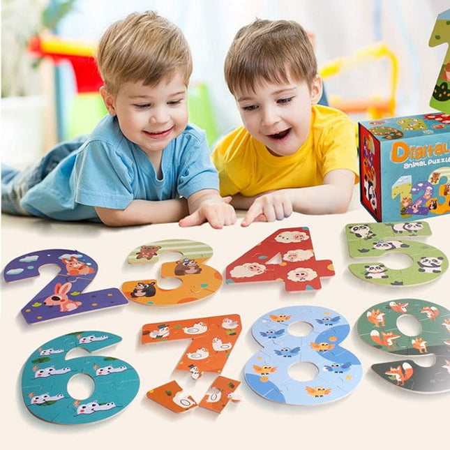 Extrokids Wooden Digital Numbers Animal Puzzle - EKT1702