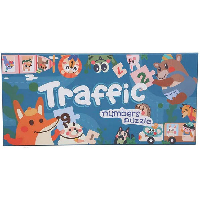 Extrokids Wooden Toddlers Traffic Number Puzzle - EK1704