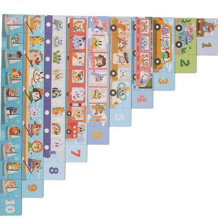 Extrokids Wooden Toddlers Traffic Number Puzzle - EK1704
