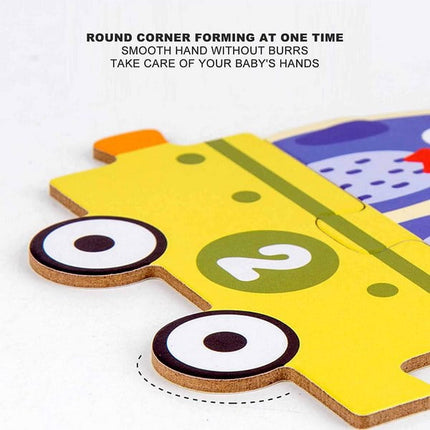 Extrokids Wooden Toddlers Traffic Number Puzzle - EK1704
