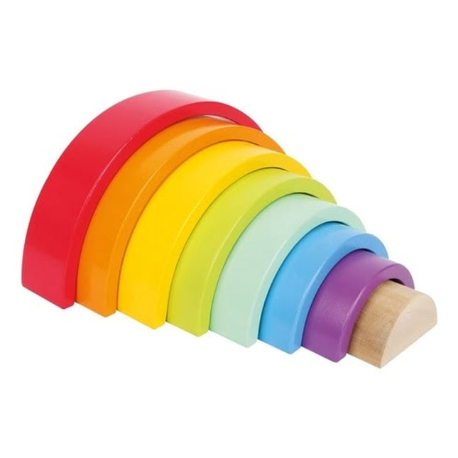 Extrokids Wooden Mini Multi Colour Rainbow Blocks Stacking - EK1705