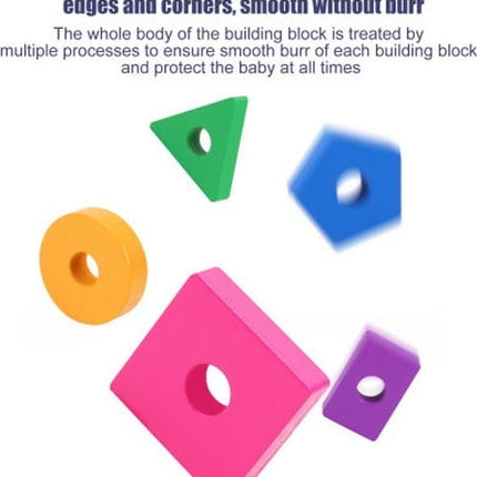 Extrokids Wooden Building Block with Multi Colour Matching Puzzle Game - EKT1707