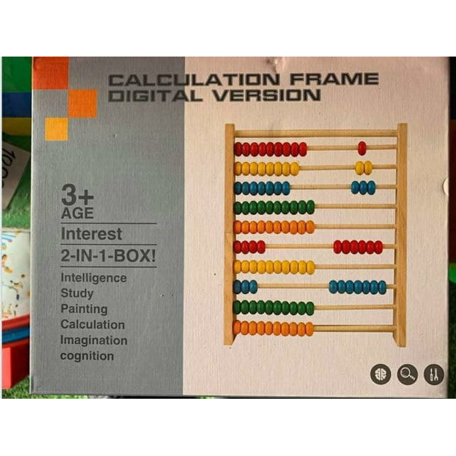 Extrokids Wooden Calculation and Painting Frame Learning Toy Digital Version - EKT1712