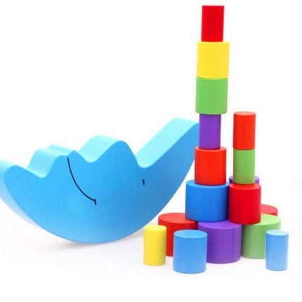 Extrokids Wooden Moon Shaped Constructional Buliding Balancing Game - EKT1715