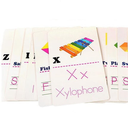 Extrokids Wooden Colourful Alphabetic Tangram Letters Writing Card - EKT1716
