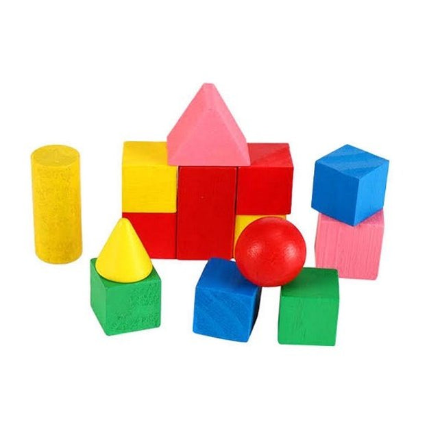 Extrokids Wooden Kids Mini Building Blocks Toys Set Coloured Blocks - EKT1724