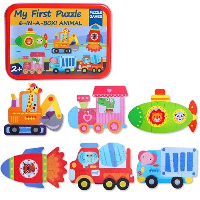 Extrokids Wooden Montessori Cartoon Traffic 3D Puzzle - EKT1751