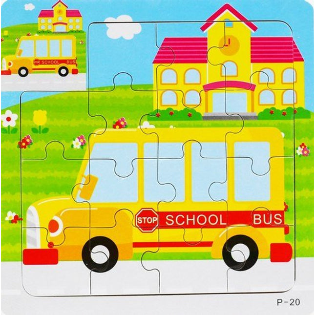 Extrokids Wooden 9 Pcs of Montessori Jigsaw Puzzle - EK1762