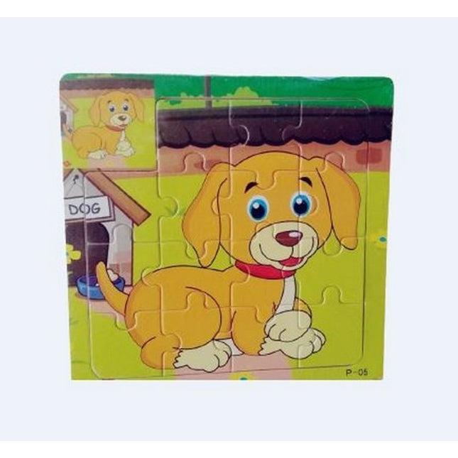 Extrokids Wooden 15 Pcs of Montessori Jigsaw Puzzle - Dog - EK1764