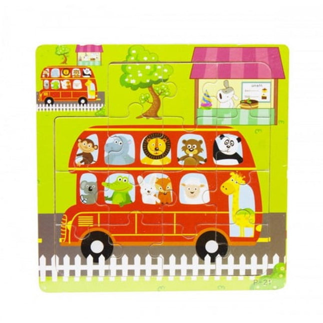 Extrokids Wooden 9 Pcs of Montessori Jigsaw Puzzle - EK1768