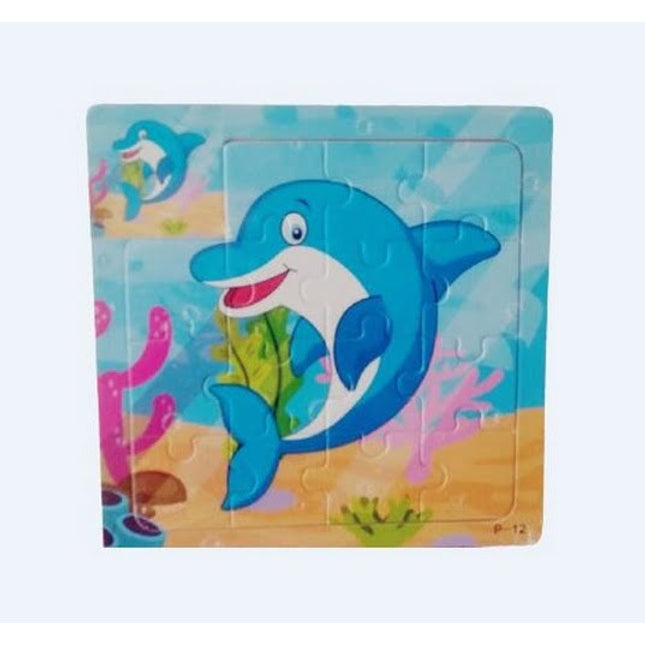 Extrokids Wooden 15 Pcs of Montessori Jigsaw Puzzle - Dolphin - EK1769