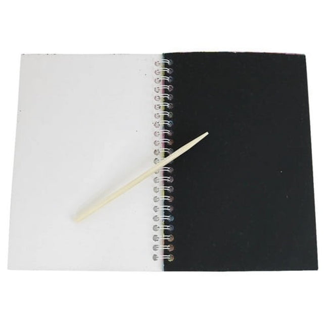 Extrokids Fun coating magic coil scratch drawing book with Wooden pen - EKT1804