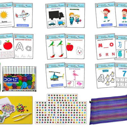 Extrokids Laminated Reusable Activity Flashcard Learning Kit for Kids (600+ Activities) - EKT1825