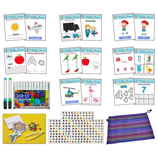Extrokids Laminated Reusable Activity Flashcard Learning Kit for Kids (600+ Activities) - EKT1825