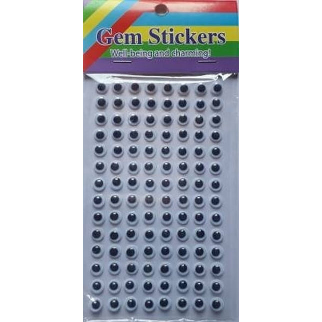 Extrokids Google Eyes Sticker Round Shape 0.8 CM - EKC1856