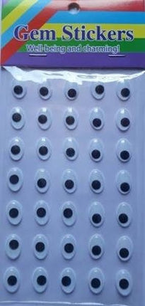 Extrokids Google Eyes Sticker Oval Shape 1 CM - EKC1858