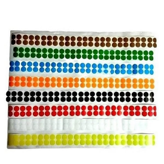 Extrokids Multi Purpose Usage Dot Round Stickers 1" inch in 8 Coloured 25 mm (400) Dots - EKC1859