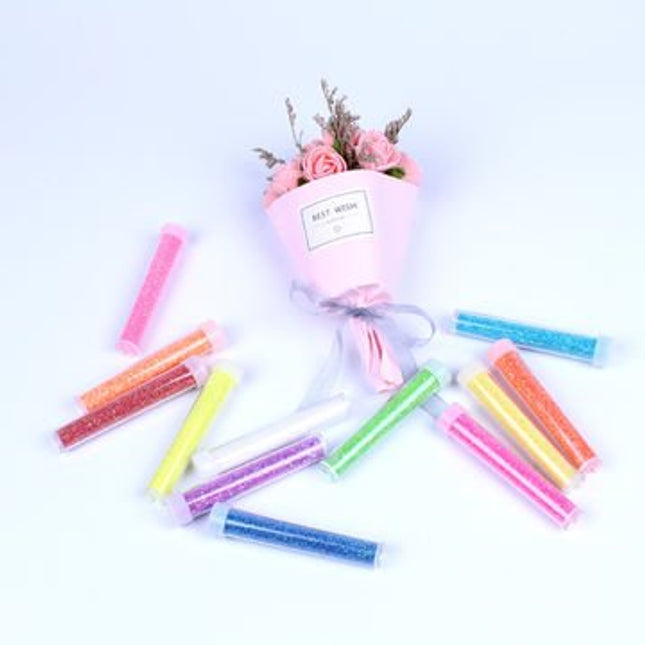 Extrokids 12 Colorful High Quality Bottle Glitter Powder for Crafts in a pack - 1860