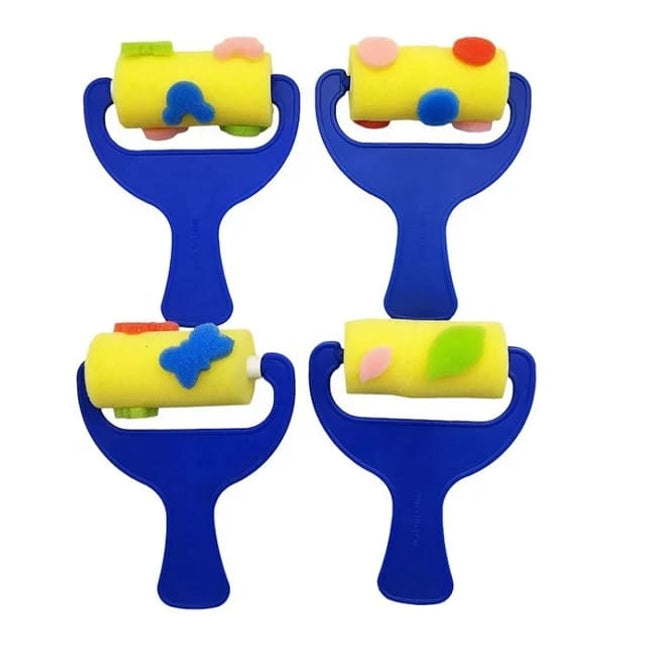 4PC SPONGE ROLLER WITH DESIGN - EKC1838