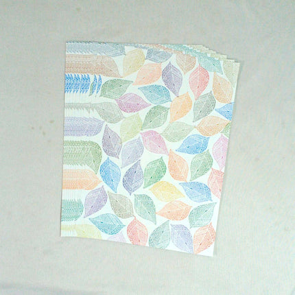 Pigloo sheets - white base with multi color leaf - EKC1867