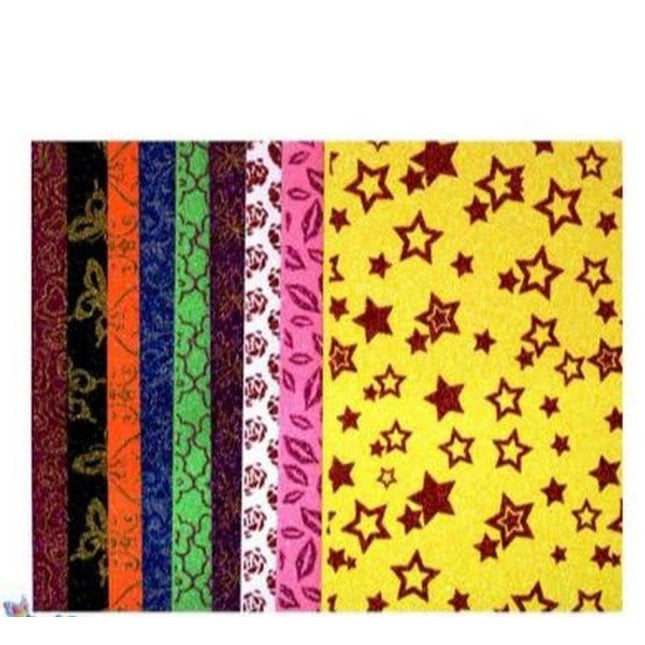 Foam sheets glitter-printed designs - EKC1876