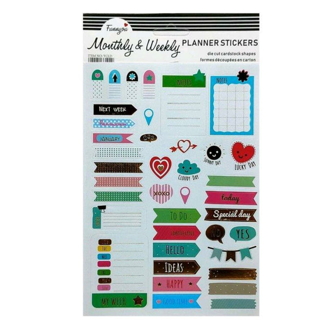 MONTHLY AND WEEKLY PLANNER STICKER(YCLD) - EKC1959