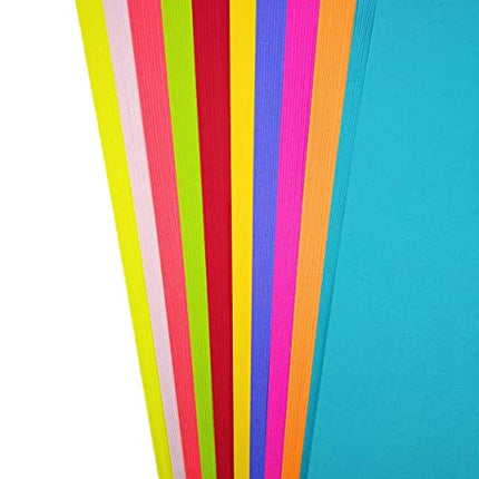 A4 BRIGHT NEON COLOR CARD 50 SHEETS 8.5X11 - EKC1960