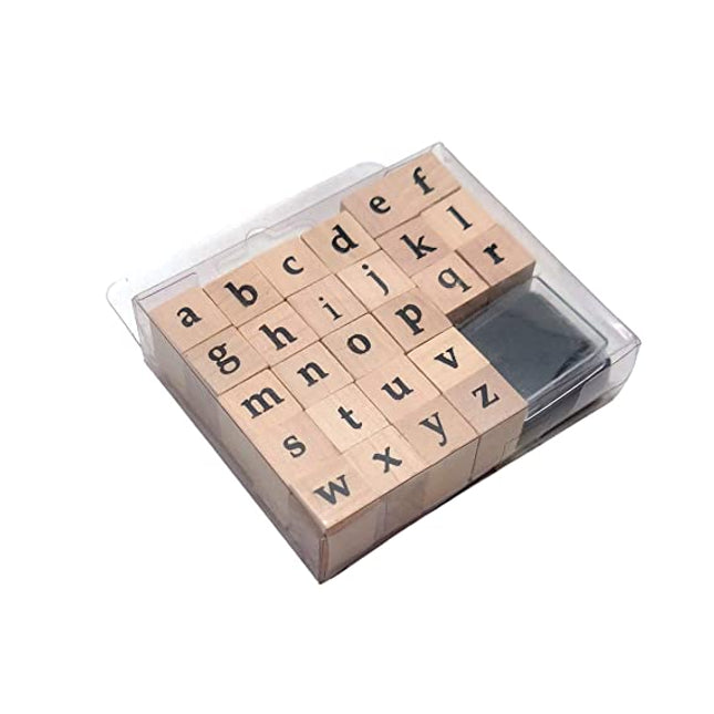 Wooden Alphabet Stamp for kids for learning and craft - EKC1973