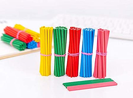 Wooden sticks - color - round - 100 sticks - EKC1979