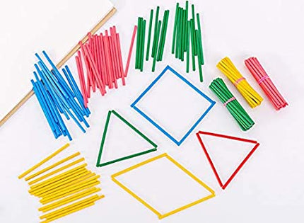 Wooden sticks - color - round - 100 sticks - EKC1979