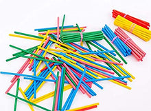 Load image into Gallery viewer, Wooden sticks - color - round - 100 sticks - EKC1979
