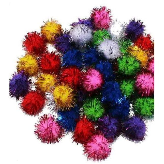 pom pom ball - Glitter - 2 cm diameter - EKC1985