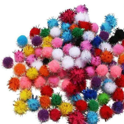 Pom pom ball mini glitter - 0.5 cm diamter - EKC1987