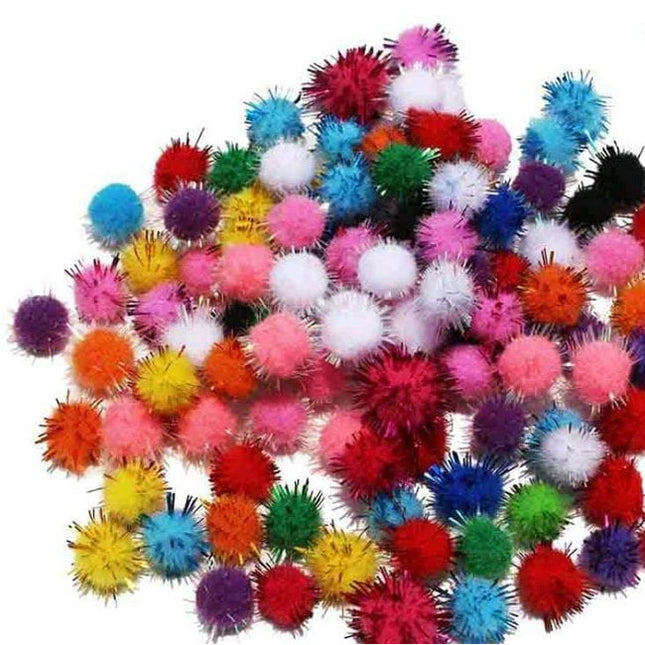 Pom pom ball mini glitter - 0.5 cm diamter - EKC1987