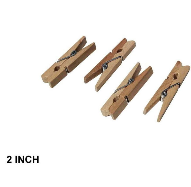 Wooden Clips - plain - 2 Inch - EKC1994