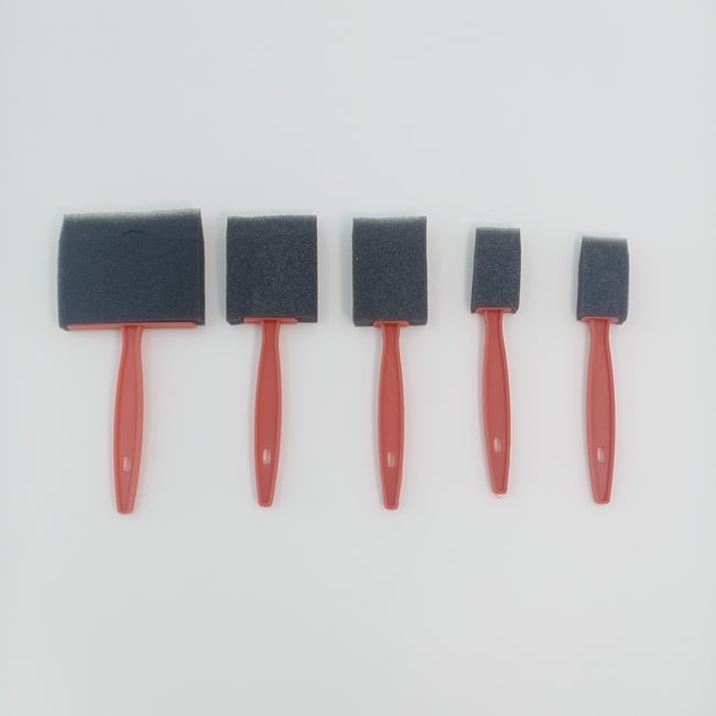 Black Sponge Set - Plastic handle - 5 Pc - EKC2010