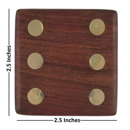 Extrokids Wooden Dice Set of 5 - Brown - EKIT0014