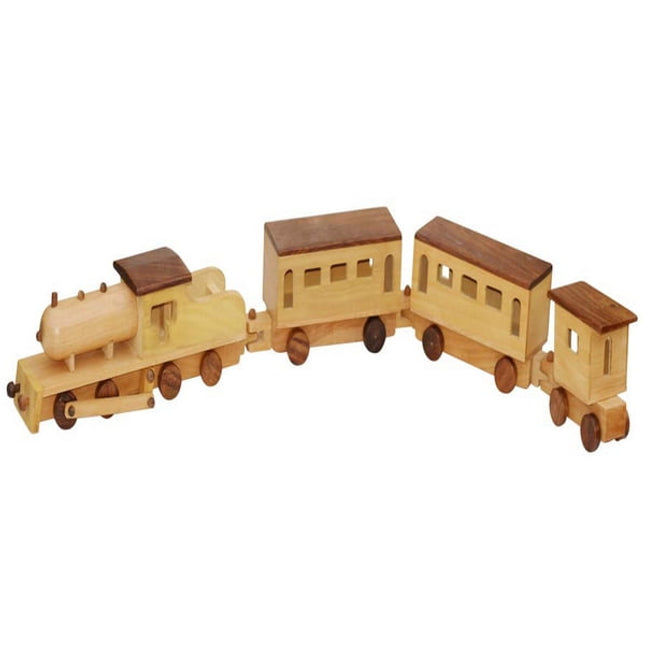 Extrokids Jumbo Wooden Train Replica Toy - Brown - EKIT0038