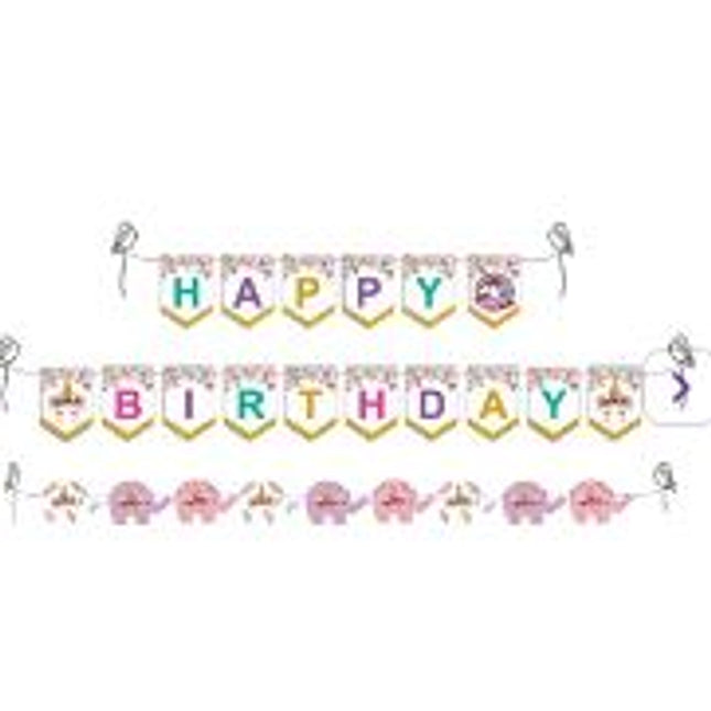 Happy Birthday banner - Elephant - EKPS0018