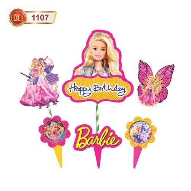 MULTICOLOUR BARBIE CAKE TOPPER