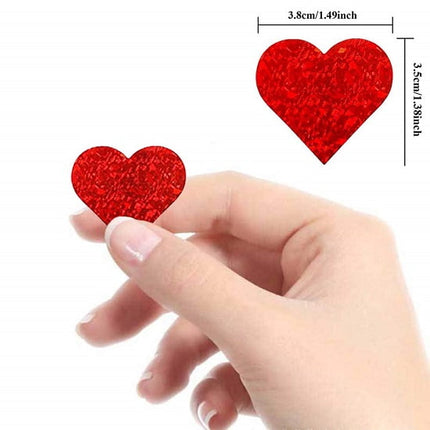 Red Heart Shape Love Large Decorative Stickers Roll