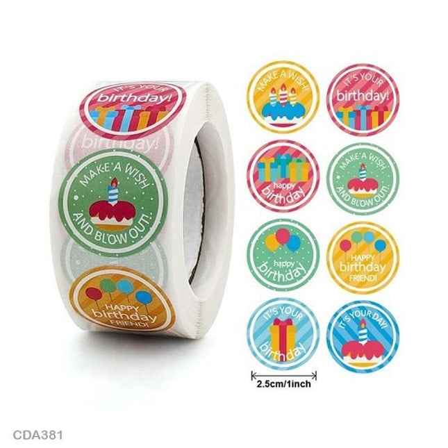 Colorful Celebration Birthday Party Stickers