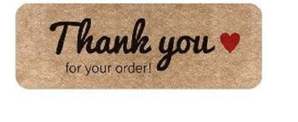 Personalized Kraft Paper Thank You Sticker Label