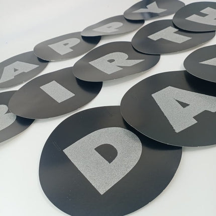 Happy Birthday banner - Round Glitters - EKPS0019