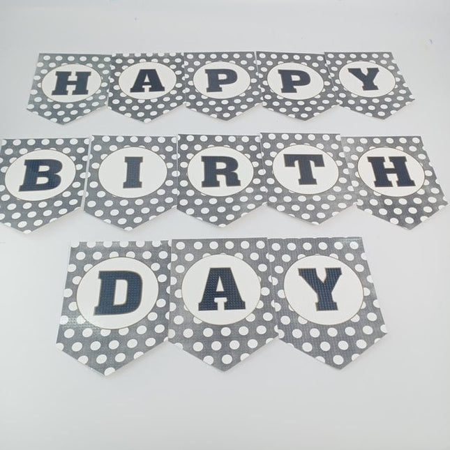 Happy Birthday banner - Polka Dots - EKPS0021